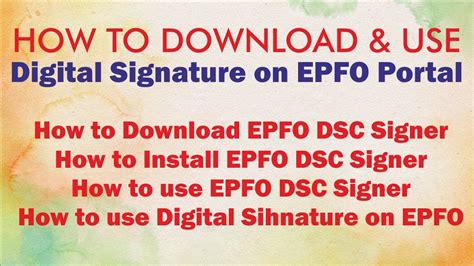 dsc signer for EPFO portal